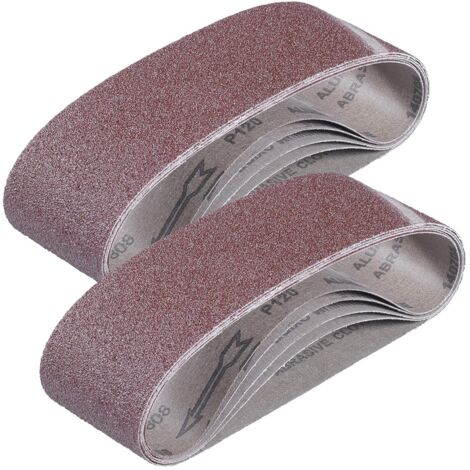 Einhell Mix Grit 10 Piece Sanding Belt Set Wood Working 75x 533mm 40 80 120 Grit (1/3)