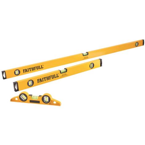 Faithfull Box Level Set 3 Piece Spirit Level Set 24CM 60CM 120CM FAISLBSET3PC (1/2)