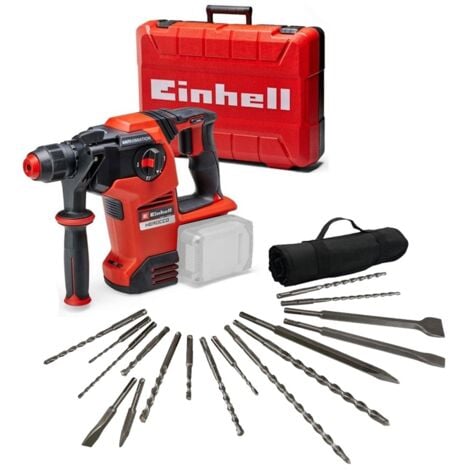 Einhell 18v 36V X-Change Cordless SDS Hammer Drill + 17PC Chisel Set Chuck