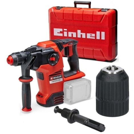 Einhell 18v 36V X-Change Cordless SDS Hammer Drill + Keyless Chuck + Adapter