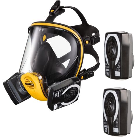 Dewalt P3 Filter Full Face Dust Mask Respirator Large + Extra P3 Filters (1/5)