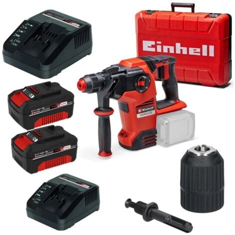 Einhell 18v 36V X-Change Cordless SDS Hammer Drill Kit + Keyless Chuck + Adapter
