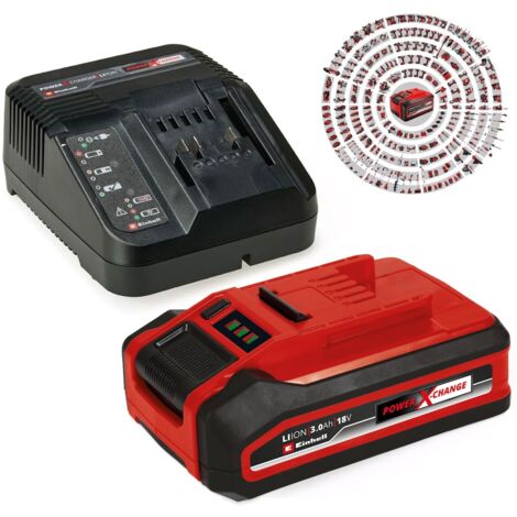 Einhell 18v 3.0Ah PLUS Battery + Fast Charger Power X-Change PXC Starter Kit (1/5)