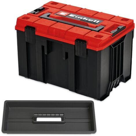 Einhell Stackable E-Case M Deep Carry Case Power Tool Storage 90kg + Tote Tray