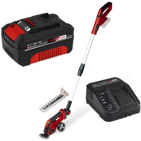 Einhell 18v Cordless Grass Shear Pruner Hedge Cutter GE-CG + 4Ah Battery Kit (1/5)