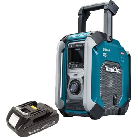 Makita MR007GZ Digital Site Radio DAB + Bluetooth USB Charger 18V +1.5AH Battery (1/5)
