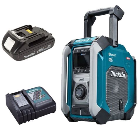 Makita MR007GZ Digital Site Radio DAB + Bluetooth USB Charger 18V + 1.5AH Kit (1/5)