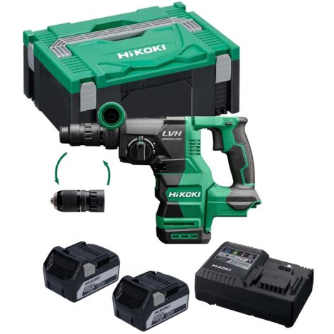 HiKOKI DH1826 Brushless 18v SDS+ 3.2J Rotary Hammer Drill X2 5AH + Case + Chuck (1/5)