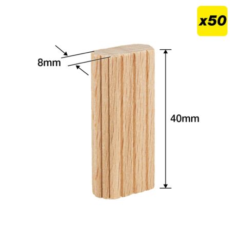 Trend TEN/8X40/50 Beechwood Mortice Tenons 8X40mm Festool Domino System X50