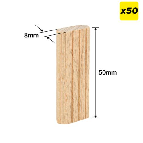 Trend TEN/8X50/50 Beechwood Mortice Tenons 8X50mm Festool Domino System X50