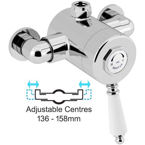 Bristan 1901 Chrome Exposed Sequential Top Outlet Shower Valve Only - N2-SQSHXTVO-C