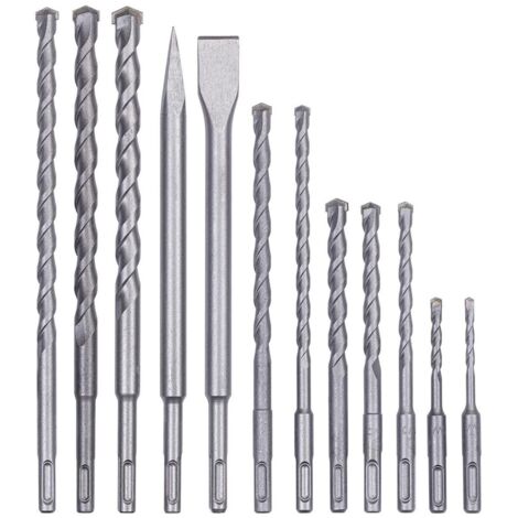 Einhell Drill Bit Set Chisels for SDS Plus Drills Rotary Hammers 12 Pieces