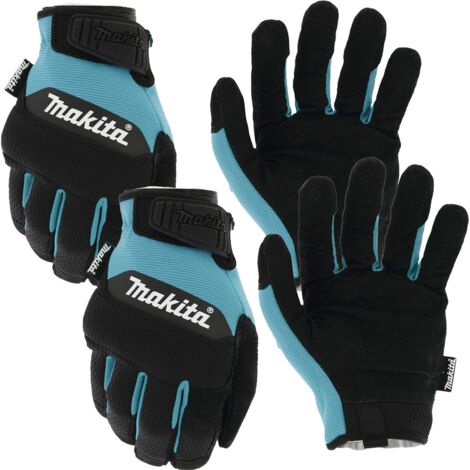Makita P-84604 Palm Performance Gloves Large 2x Pair - Durahide Leather EN388