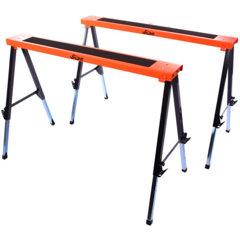Vaunt Telescopic Saw Horse Twin Pack Adjustable Non Slip Trestle Pair V2003006