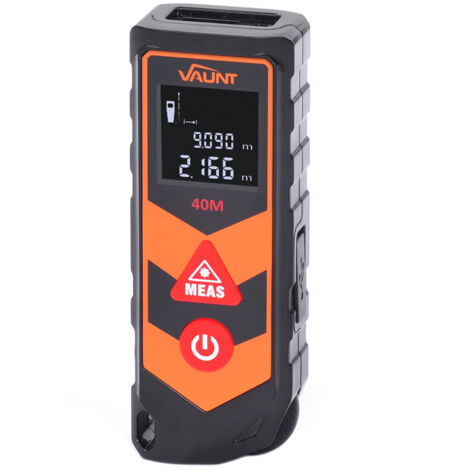 Vaunt V1501005 40m Red Beam Laser Distance Measure & Curve Measure with Scroller