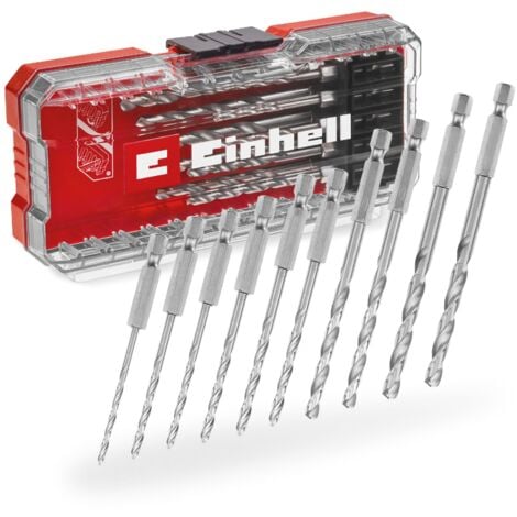 Einhell Premium KWB 10 Piece Metal HSS Drill Bit Set 175mm + Clear S-Case