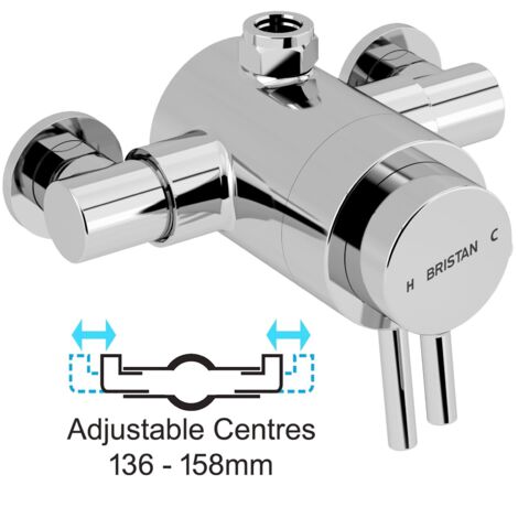 Bristan Prism Chrome Exposed Concentric Top Outlet Shower Valve Only - PM2-CSHXTVO-C