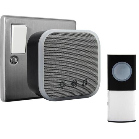 Uni-Com Black Plug-in Door Chime Model 98477GB with W96001 Wireless Receiver (1/5)