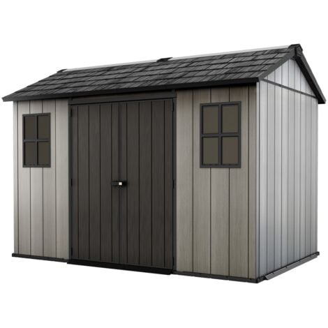 Keter Oakland 1175 Composite Garden 11ft x 7ft Shed Outdoor Storage Grey Resin