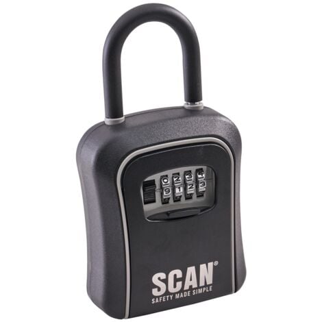 Scan Wall Mount Shackle 4 Wheel Combination Key Storage Safe Box Key Box XB349