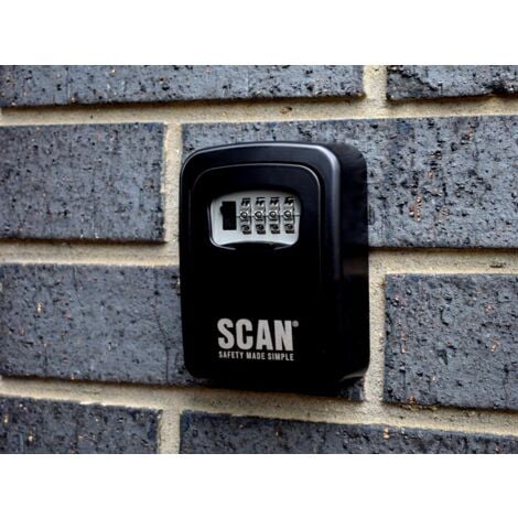 Scan Wall Mount Shackle 4 Wheel Combination Key Storage Safe Box Key Box XB349