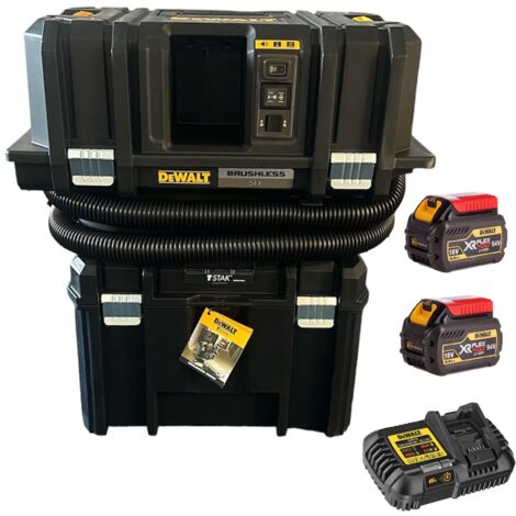 Dewalt Cordless XR FLexvolt M-Class Wet Dry Vacuum Deep Tool TStak 2 x 6ah Kit (1/5)