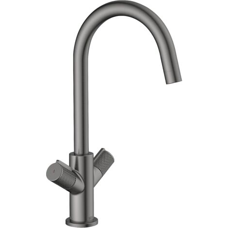Bristan Fern Gun Metal EasyFit Kitchen Sink Mixer Tap + Easy Fit Base