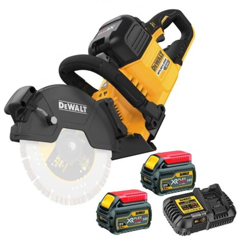 Dewalt DCS691T2 54v XR Flexvolt Cut Off Saw 230mm Disc Cutter Wireless - 2x 6ah