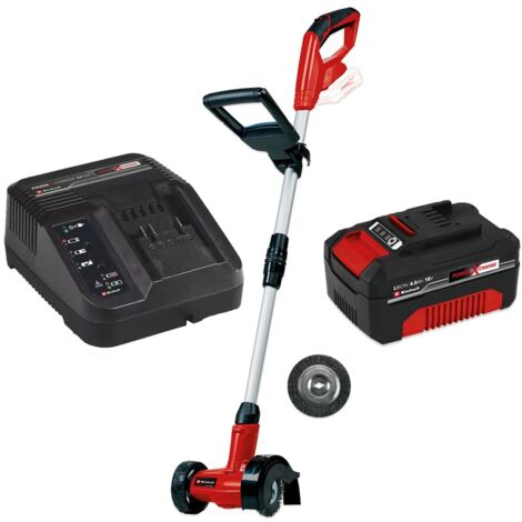 Einhell 18v Cordless Wire Brush Patio Cleaner Weed Moss + 4AH Battery Kit