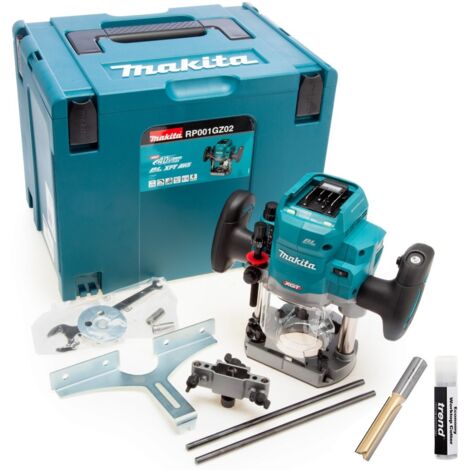 Makita RP001GZ02 40V XGT Brushless 1/2'' Plunge Router 12mm Bare + Trend Cutter