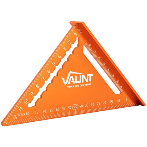 Vaunt 125mm Aluminium Pocket Metric Speed Square 5 Inch Pocket Square V1149009 (1/5)