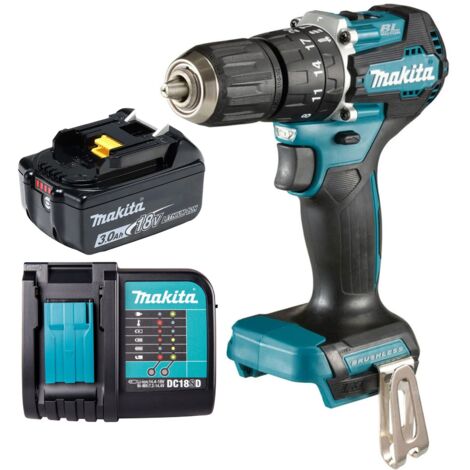 Makita DHP487SF 18V LXT Lithium Brushless Combi Hammer Drill Sub Compact 1 x 3AH (1/5)