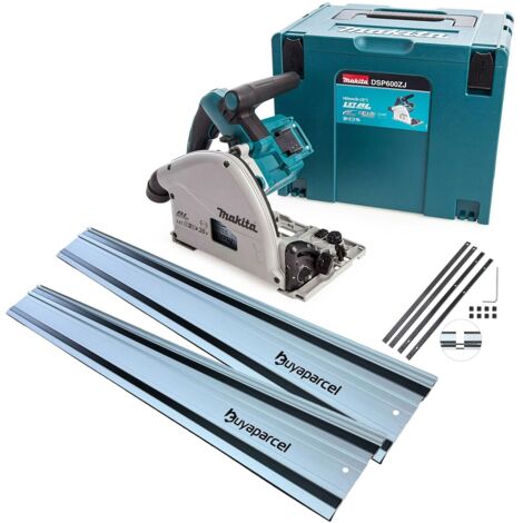 Makita DSP600ZJ 36v Twin 18v Brushless Plunge Cut Circular Saw 2x1.5m Guide Rail
