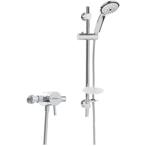 Bristan Prism Chrome Exposed Sequential Shower Valve with Adjustable Riser Kit - PM2-SQSHXAR-C (1/3)