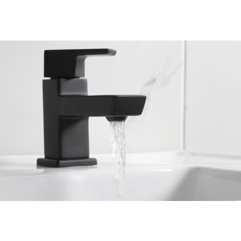 Bristan Cobalt 1/2 BLK Basin Pillar Taps Pair 1/2"" Black Tap