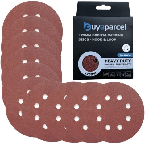 10 x 125mm 240 Grit Orbital Sander Sanding Sheets Discs Fine Hook & Loop 5 (1/4)