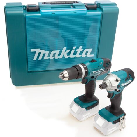 Makita 18v Twin Kit DHP453 Combi Hammer Drill + DTD156 Impact Driver + Case Bare (1/5)