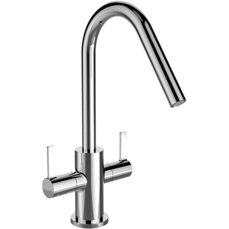 Bristan Cashew Mono Kitchen Sink Mixer Tap Double Lever Modern EasyFit Chrome