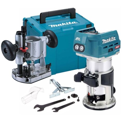 Makita RT001GZ20 40V Cordless Brushless Laminate Router Trimmer + Plunge Base