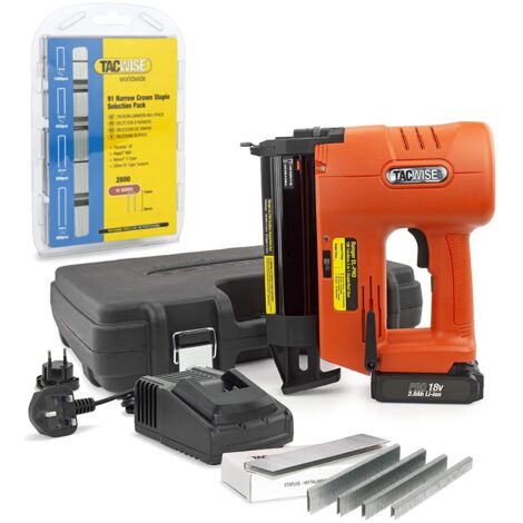 Tacwise Ranger 150 EL-PRO 18v Cordless Staple Nail Gun Nailer Stapler + 0204