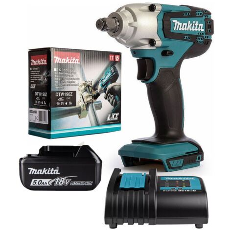 Makita DTW190Z 18v Cordless LXT 1/2"" Impact Wrench Scaffolding Tool +5Ah Battery (1/5)