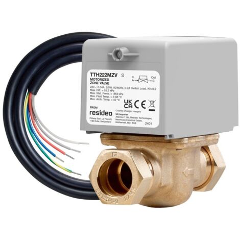 Resideo V4043H 1056 Cenerbrand Honeywell Two Port Motorised Valve TTH222MZV