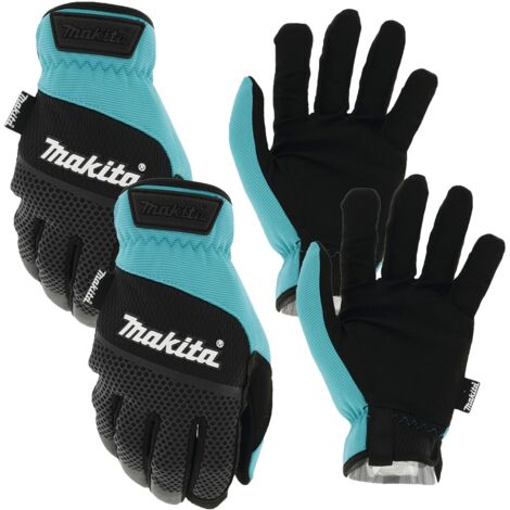 Makita P-84654 Open Cuff Working Gloves Medium x2 Pair Kit - ANSI EN388 Rated
