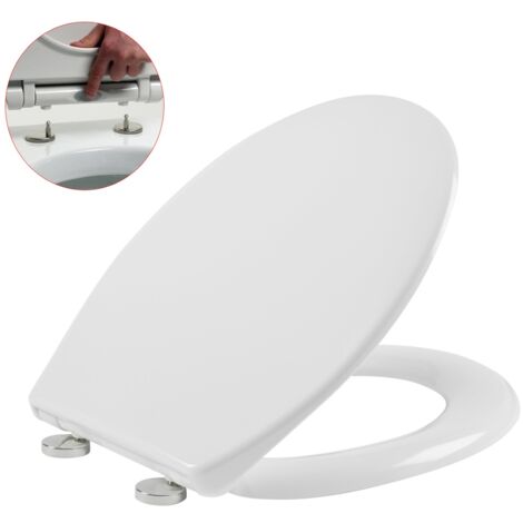 Keyplumb Premium Universal Soft Close Toilet Seat Top & Bottom Fix Adjust Hinges (1/5)