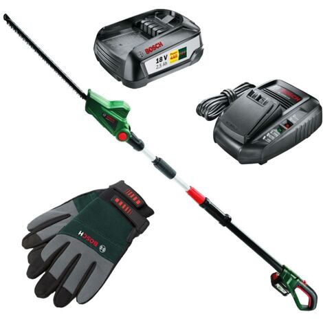 Bosch HedgePole Long Reach Telescopic Hedge Trimmer Cutter 18v Battery + Gloves (1/3)