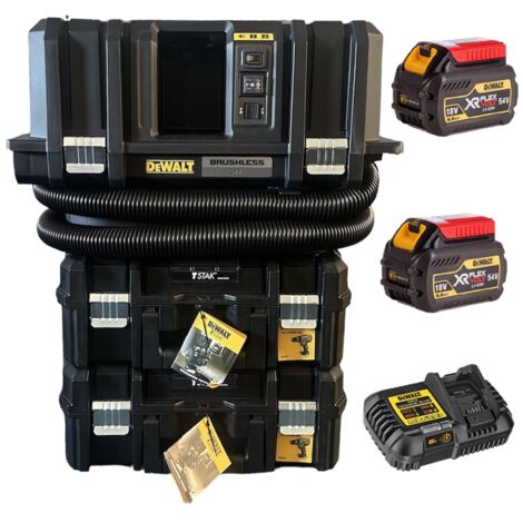 Dewalt Cordless XR FLexvolt M-Class Wet Dry Vacuum + x2 TStak Case x2 6ah Kit (1/5)