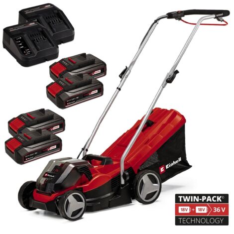 Einhell Cordless Twin 18v 36v Lawnmower 33cm Cut Brushless Power X Change 4x2.5 (1/5)