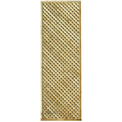 Zest 3 x Privacy Diamond Wooden Trellis 1.83m x 0.6m 2ft Garden Screen Support (1/2)