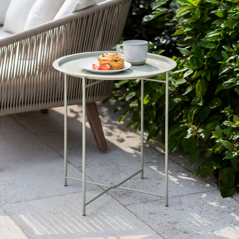 Garden Trading Rive Droite Bistro Coffee Side Table Clay Cream Outdoor Indoor