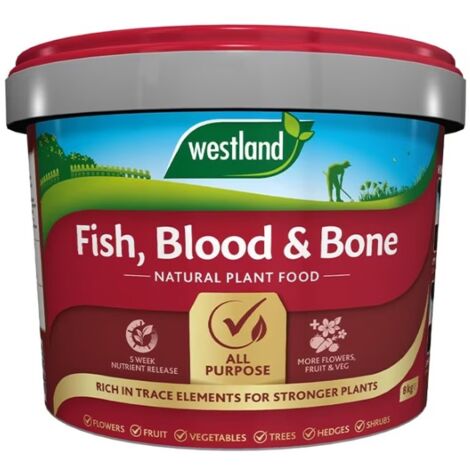 Westland Fish Blood & Bone All Purpose Natural Plant Food 8kg Tub Stronger Plant